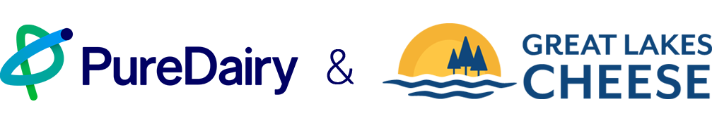 Pure Dairy & Great Lakes Cheese Partnership in Logos